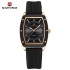 NAVIFORCE NF5049 Silicone Strap Luxury Casual Design Elegant Top Hand Luminous Quartz Watch For Women - RoseGold Black
